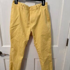 Lemon Yellow J. Crew  Classic Fit Khakis